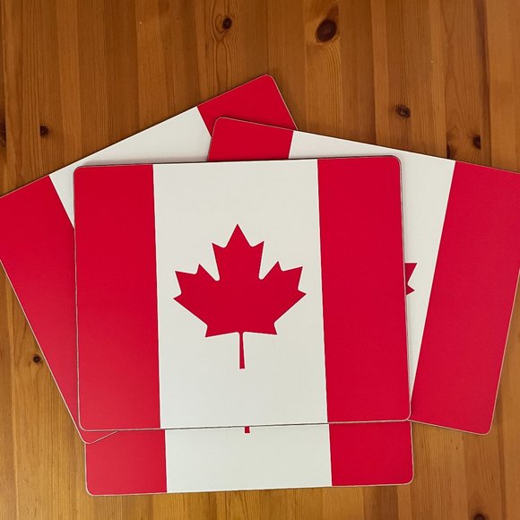 Pottery Barn Dining Set Of 4 New Pottery Barn Canada Flag Cork